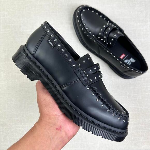 Supreme Shoes - 🖤 Supreme x Dr. Martens Studded Penton Loafer "Black" 8W